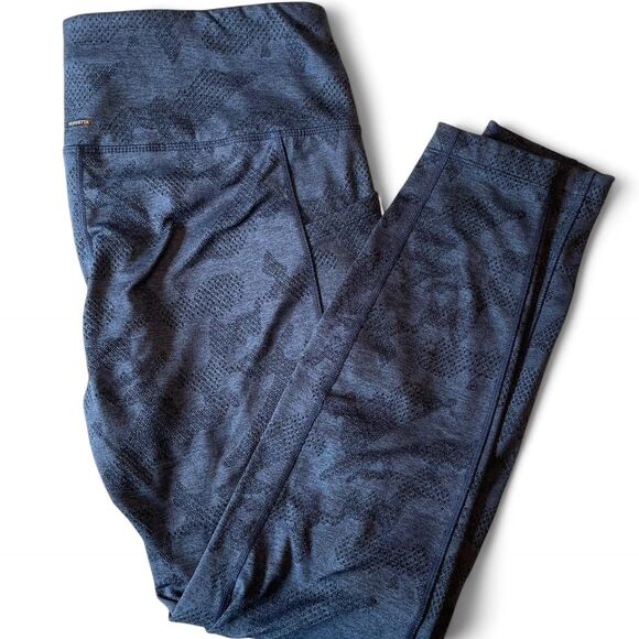 Blue snakeskin print Mondetta activewear leggings - Picture 1 of 5